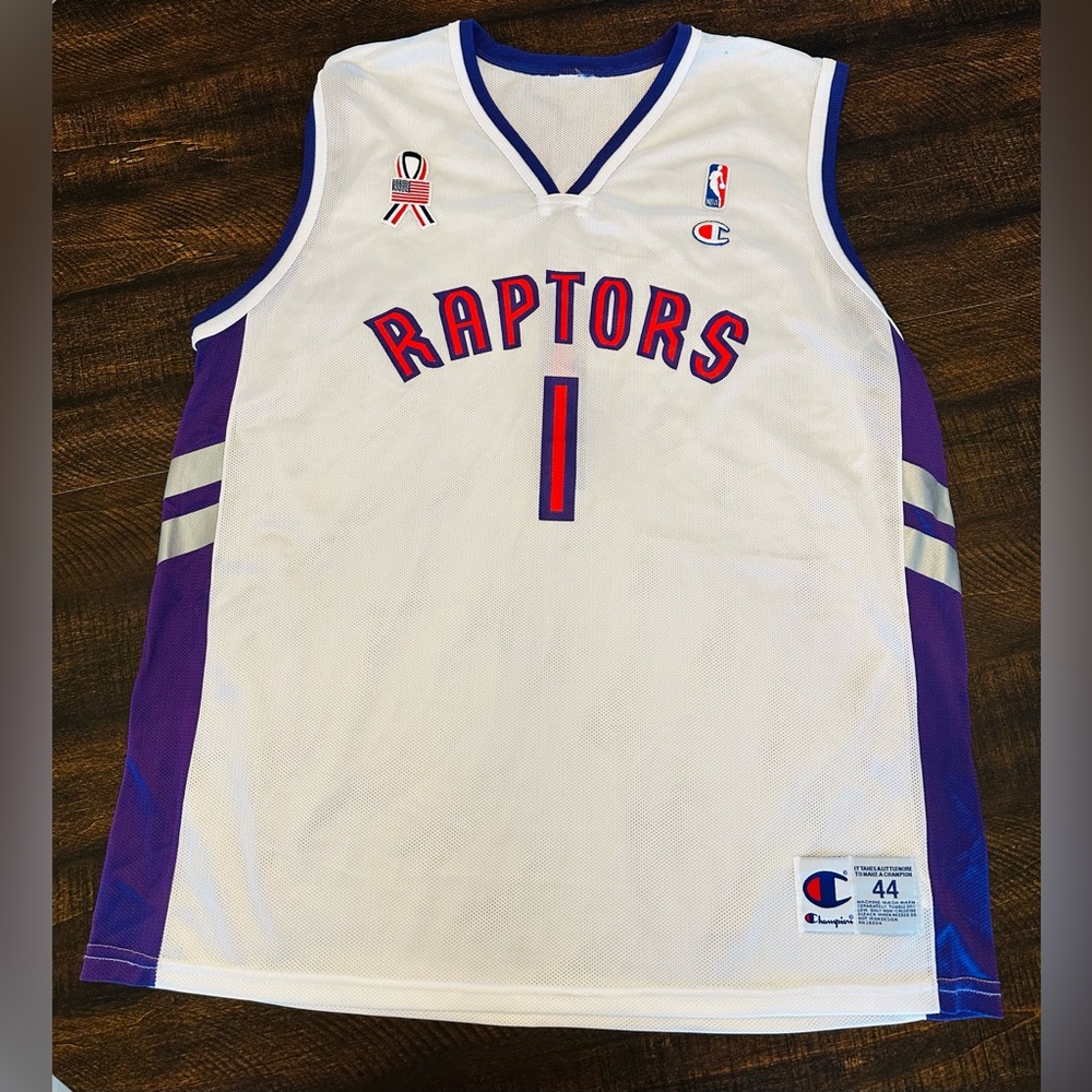 Vintage Champion Toronto Raptors #1 Bickerstaff Men’s Jersey-Size 44/Large